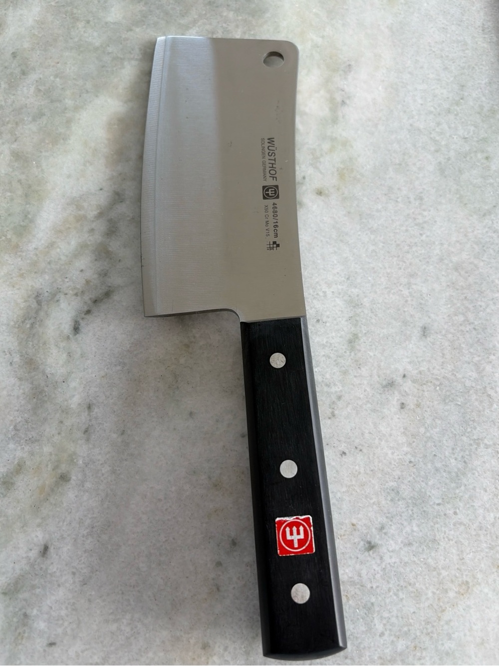 Wusthof Black and Silver Cleaver Knife